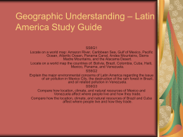 Geographic Understanding – Latin America Study Guide