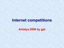 Internet competitions
