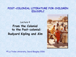 POST-COLONIAL LITERATURE FOR CHILDREN EDU32PLC