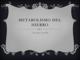METABOLISMO DEL HIERRO