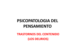 PSICOPATOLOGIA DEL PENSAMIENTO