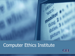 Computer Ethics Institute