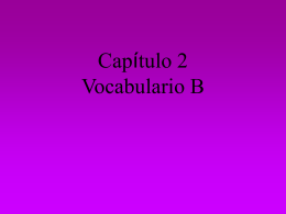 SP3 Chp. 2 Vocabulary A Primera Vista #1