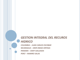 GESTION INTEGRAL DEL RECUROS HIDRICO