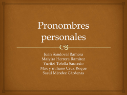 Pronombres personales
