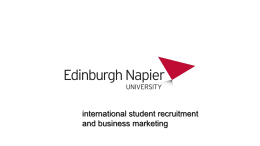 Edinburgh Napier University corporate presentation builder