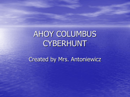 AHOY COLUMBUS CYBERHUNT