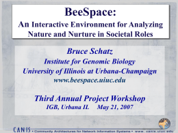 THE INTERSPACE PROTOTYPE An Analysis Environment for