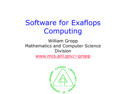 Software for Exaflops Computing