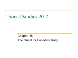 Social Studies 20-2