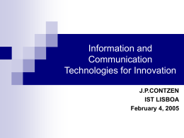 Information and Communication Technologies for …