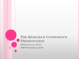 The Research Conference Presentation