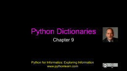 Python Dictionaries