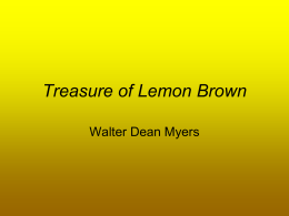 Treasure of Lemon Brown - QZAB Teachers