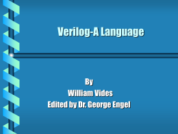 Verilog-A Language - Southern Illinois University …