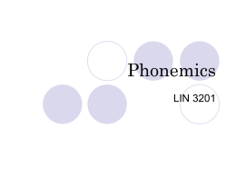 Phonemics - University of Florida