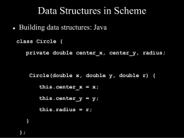 Data Structures in Scheme