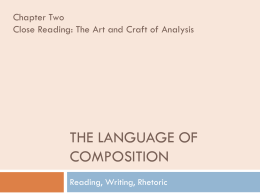 The Language of composition