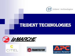 Diapositiva 1 - Trident Technologies S.A.