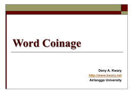 Word Coinage