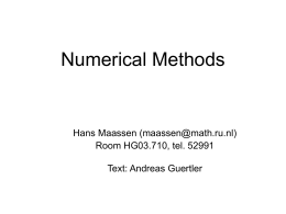 Numerical Methods & Data Analysis 2005/2006