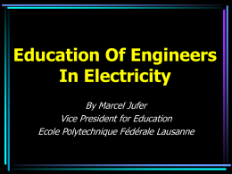 Education Of Engineers In Electricity