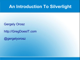 An Introduction To Silverlight