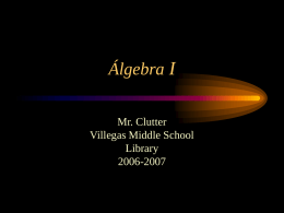 Algebra- Definitions