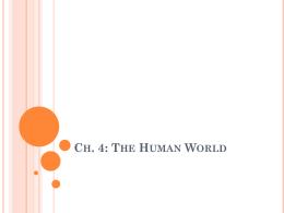 Ch. 4: The Human World - Socorro Independent School