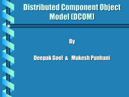 Distributed Component Object Model (DCOM)