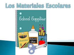 Los Materiales Escolares