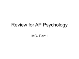 Review for AP Psychology