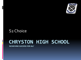 CHRYSTON HIGH SCHOOL
