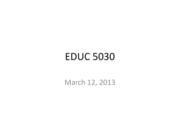 EDUC 5030