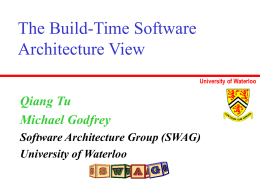 The Build-Time Software Architecture View