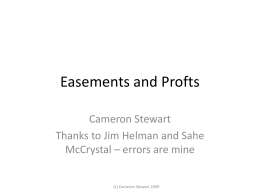 Easements and Profts - University of Sydney