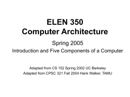 CPSC 321 Computer Architecture