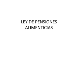 LEY DE PENSIONES ALIMENTICIAS