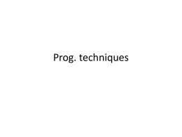 Prog. techniques - Mr Fraser :: Computing Resources