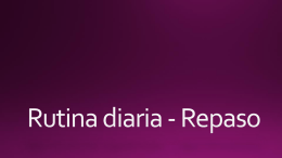 Rutina diaria