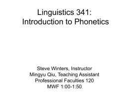Linguistics 341 - Bases Produced