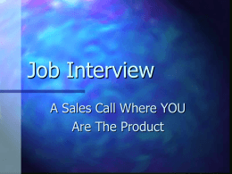 Job Interview - Bob McDonald
