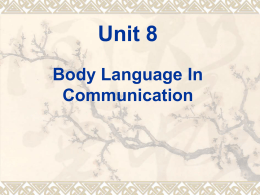 Unit 8 Body Language