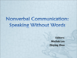 Nonverbal Communication: Speaking Without Words