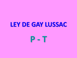 LEY DE GAY LUSSAC