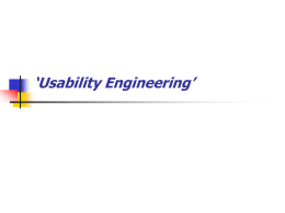 Usability Engineering’