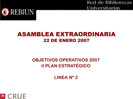 ASAMBLEA EXTRAORDINARIA 22 DE ENERO 2007