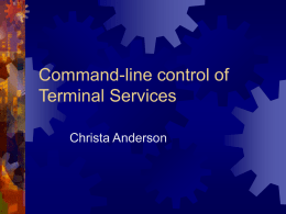 Command-line control of Terminal Services