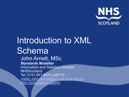 XML - Information Services Division