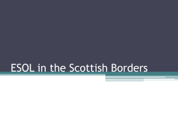 ESOL in the Scottish Borders